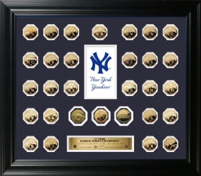 New York Yankees World Series 24KT Gold 30 Coin Collection