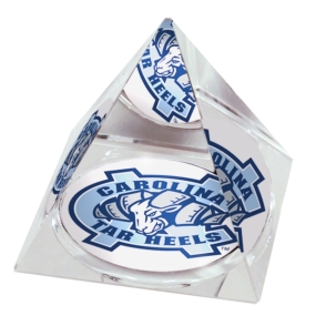 UNC Tar Heels Crystal Pyramid