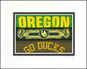 Oregon Ducks Vintage T-Shirt Sports Art