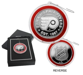 Philadelphia Flyers Silver Coin Ornament