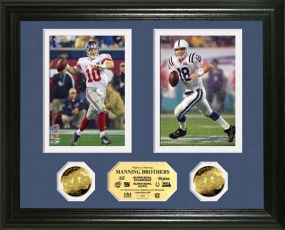 "The Brothers MVP" Eli and Peyton Manning Super Bowl MVP's Duo Photo Mint