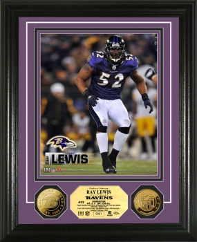 Ray Lewis 24KT Gold Coin Photo Mint
