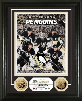 Pittsburgh Penguins Team Force 24KT Gold Coin Photo Mint