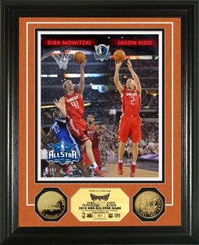 Dirk Nowitzki and Jason Kidd NBA All Star Game 24KT Gold Coin Photo  Mint