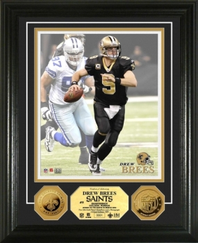 Drew Brees 24KT Gold Coin Photo Mint