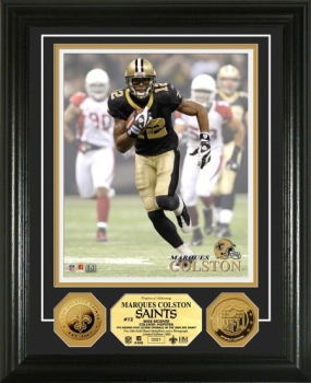 Marques Colston 24KT Gold Coin Photo Mint