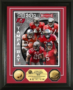 Tampa Bay Bucs Team Force 24KT Gold Coin Photo Mint