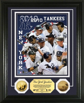 New York Yankees 2010 Team 24KT Gold Coin Photo Mint