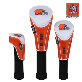 Cleveland Browns Set of 3 Golf Club Headcovers