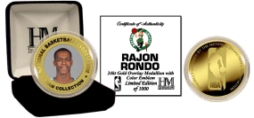 Rajon Rondo 24KT Gold and Color Coin