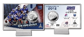 Super Bowl XLVI Silver Coin Card