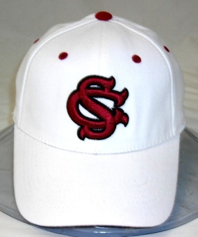 South Carolina Gamecocks White One Fit Hat