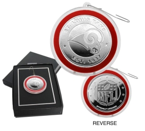St. Louis Rams Silver Coin Ornament