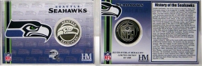 Seattle Seahawks Team History Coin Card