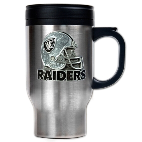 Oakland Raiders 16oz Stainless Steel Travel Mug