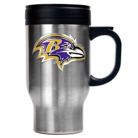 Baltimore Ravens 16oz Stainless Steel Travel Mug