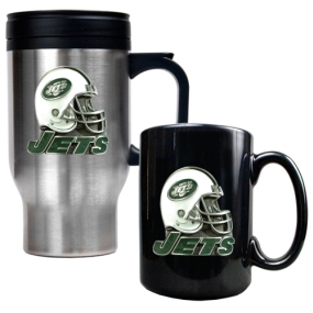 New York Jets Travel Mug & Ceramic Mug set
