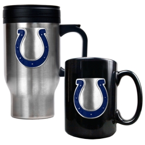 Indianapolis Colts Travel Mug & Ceramic Mug set