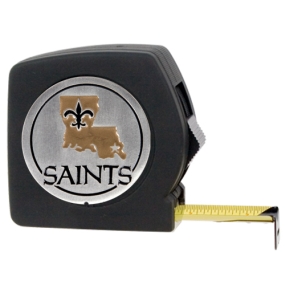 New Orleans Saints 25' Black Tape Measure