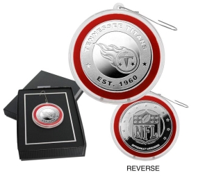 Tennessee Titans Silver Coin Ornament