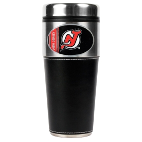 New Jersey Devils 16oz Travel Tumbler with Black Sleeve
