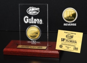 University of Florida 24KT Gold Coin Etched Acrylic