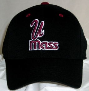 UMass Minutemen Black One Fit Hat