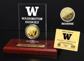 University of Washington 24KT Gold Coin Etched Acrylic