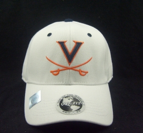 Virginia Cavaliers White One Fit Hat