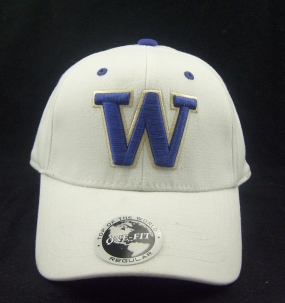 Washington Huskies White One Fit Hat