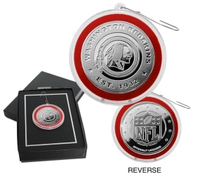 Washington Redskins Silver Coin Ornament