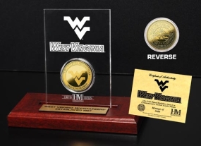 West Virginia University 24KT Gold Coin Etched Acrylic