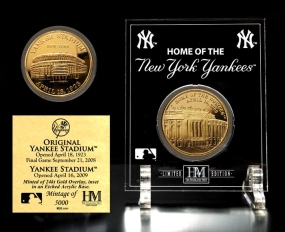 unknown Yankee Stadium Then and Now 24KT Gold Coin