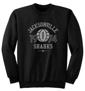 unknown Jacksonville Sharks 1974 Crew Sweatshirt