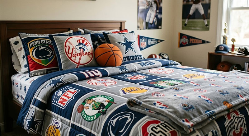 Sports Themed Bedding and Accessories