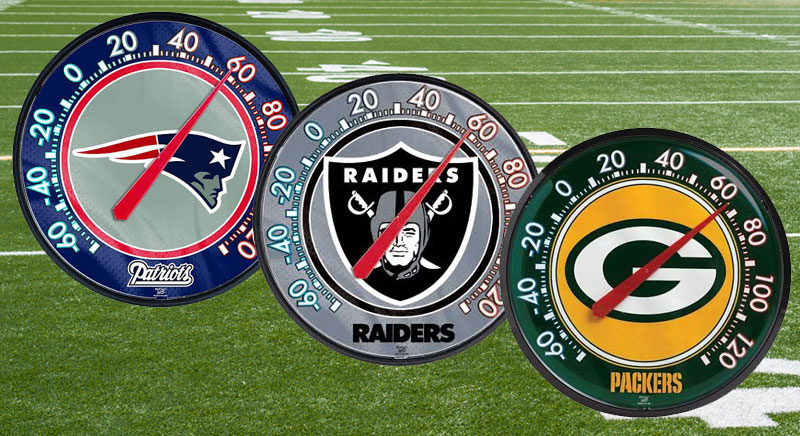 NFL, MLB, NCAA and NASCAR Thermometers